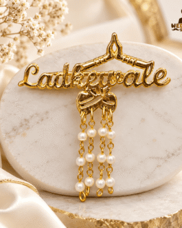 Ladkewale Gold Wedding Brooch with Pearl Drops