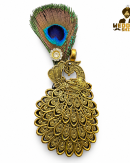 Peacock Feather Safa & Coat Brooch for Wedding Baratis