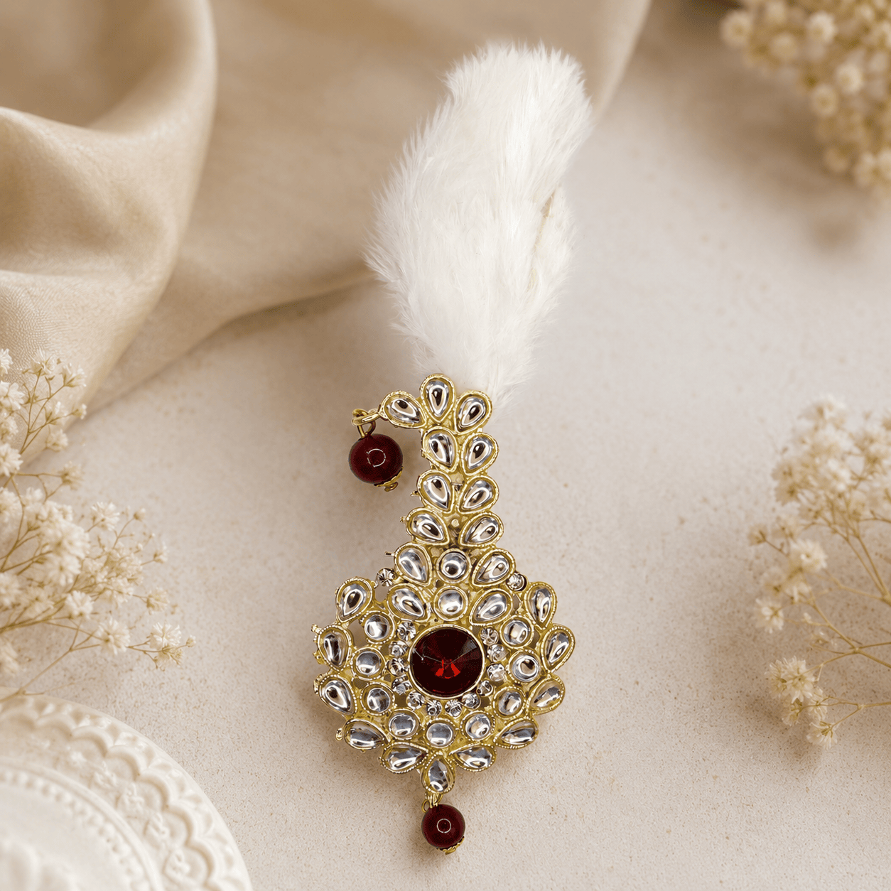 Rajwada Ruby Feather Kalgi