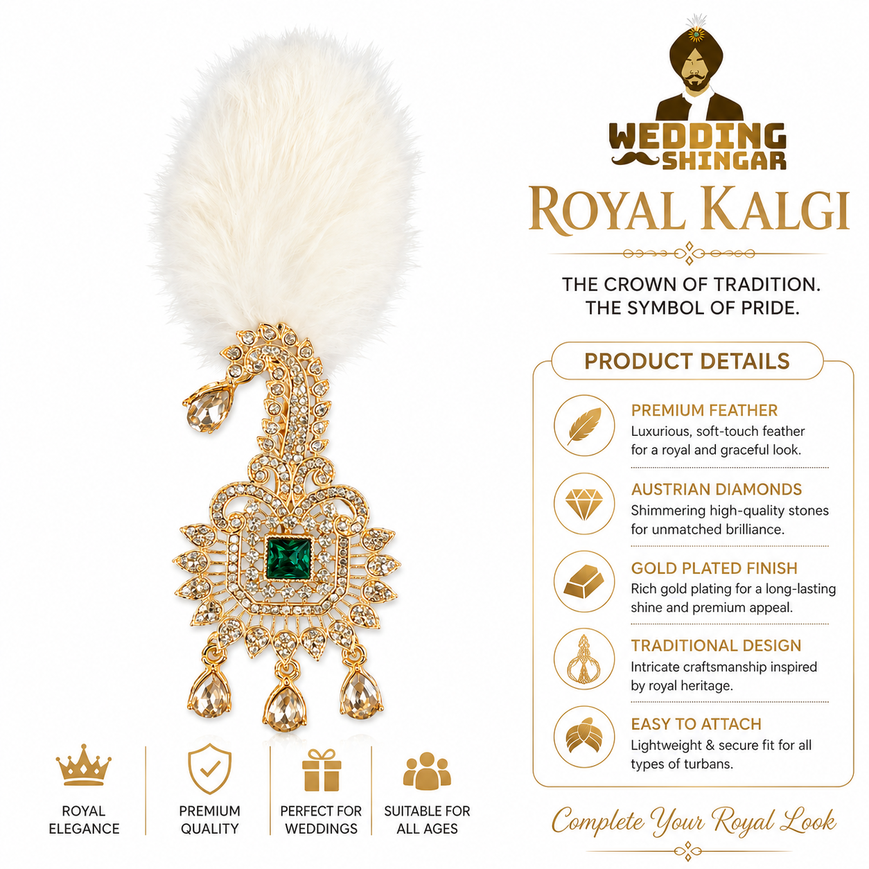 Emerald Crown Royal Kalgi - Image 3