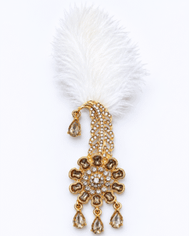 Rajveer White Feather Kalgi