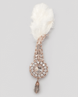 Rose Gold Crystal Feather Kalgi