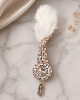 Rose Gold Crystal Feather Kalgi