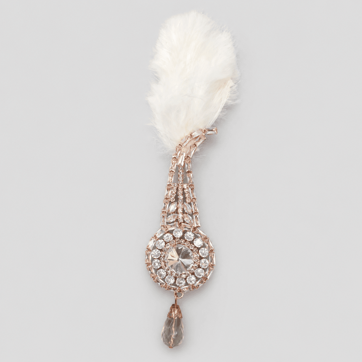 Rose Gold Crystal Feather Kalgi - Image 2