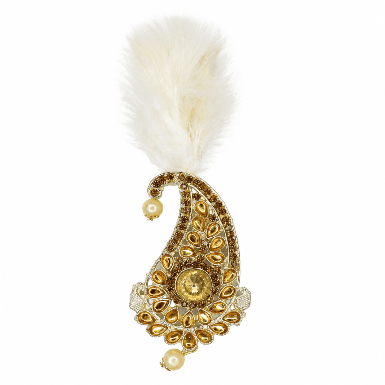 Royal Ivory Feather Kalgi - Image 2