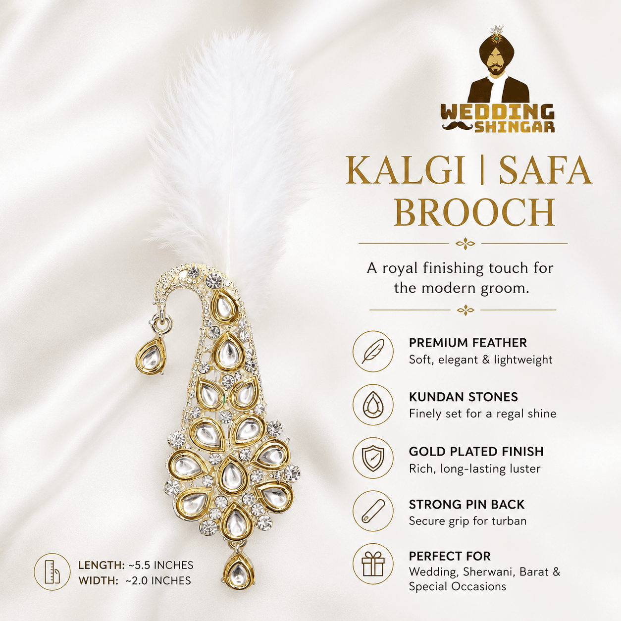 Rajveer Feather Kalgi - Image 3