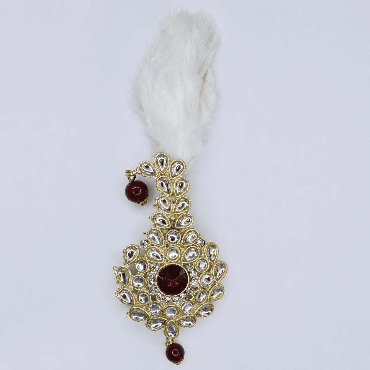 Rajwada Ruby Feather Kalgi - Image 2