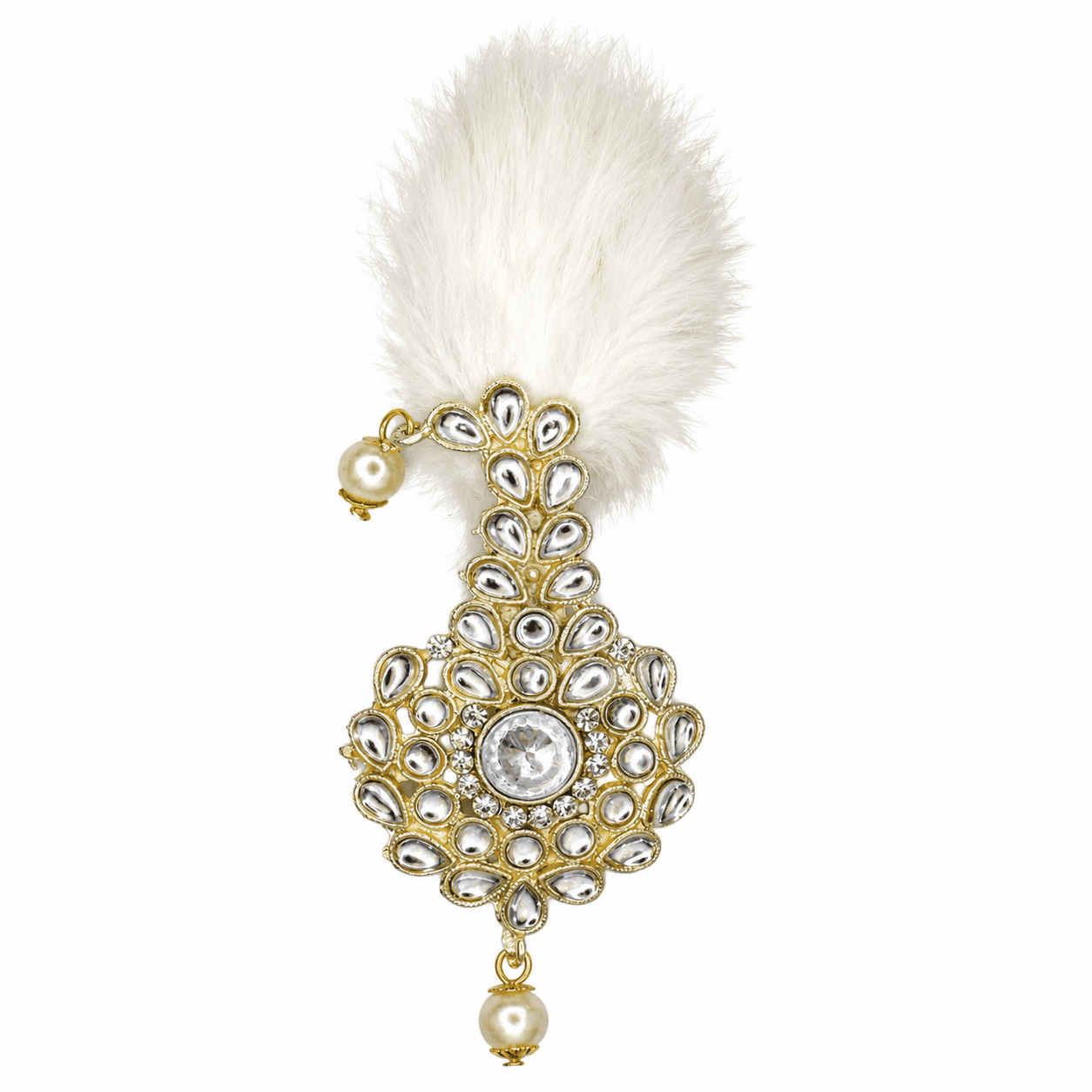 Rajsi Kundan Feather Kalgi - Image 2