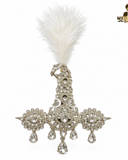 Premium White Feather Groom Turban Kalgi for Wedding Safa