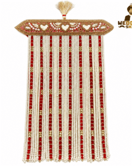 Premium Red & Pearl Groom Wedding Shera