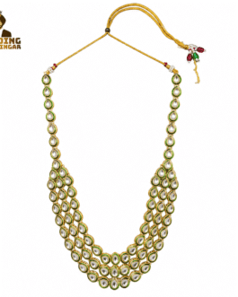 Royal Green Kundan Groom Wedding Mala